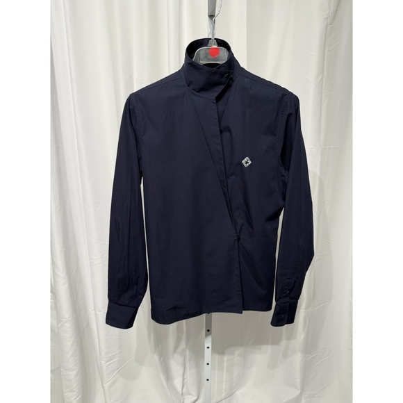 Vtg Lauren Ralph Lauren Wrap Blouse Womens PM Long Sleeve Two Collared Options - Picture 2 of 8